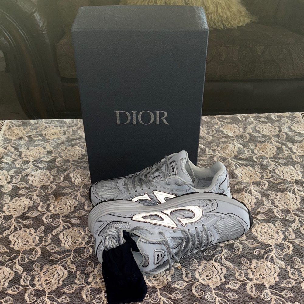 Dior Elegant Gray Sneakers